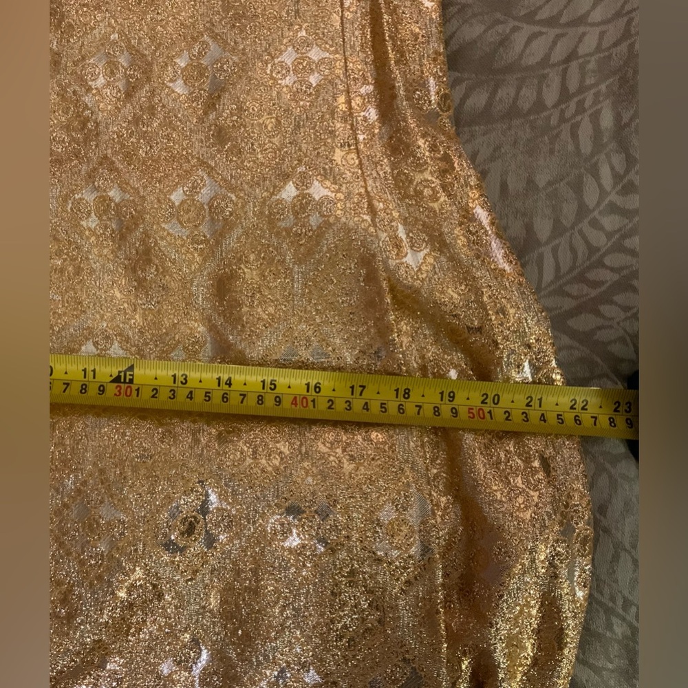 Spectacular Vintage Gold Evening Gown - Picture 9 of 11